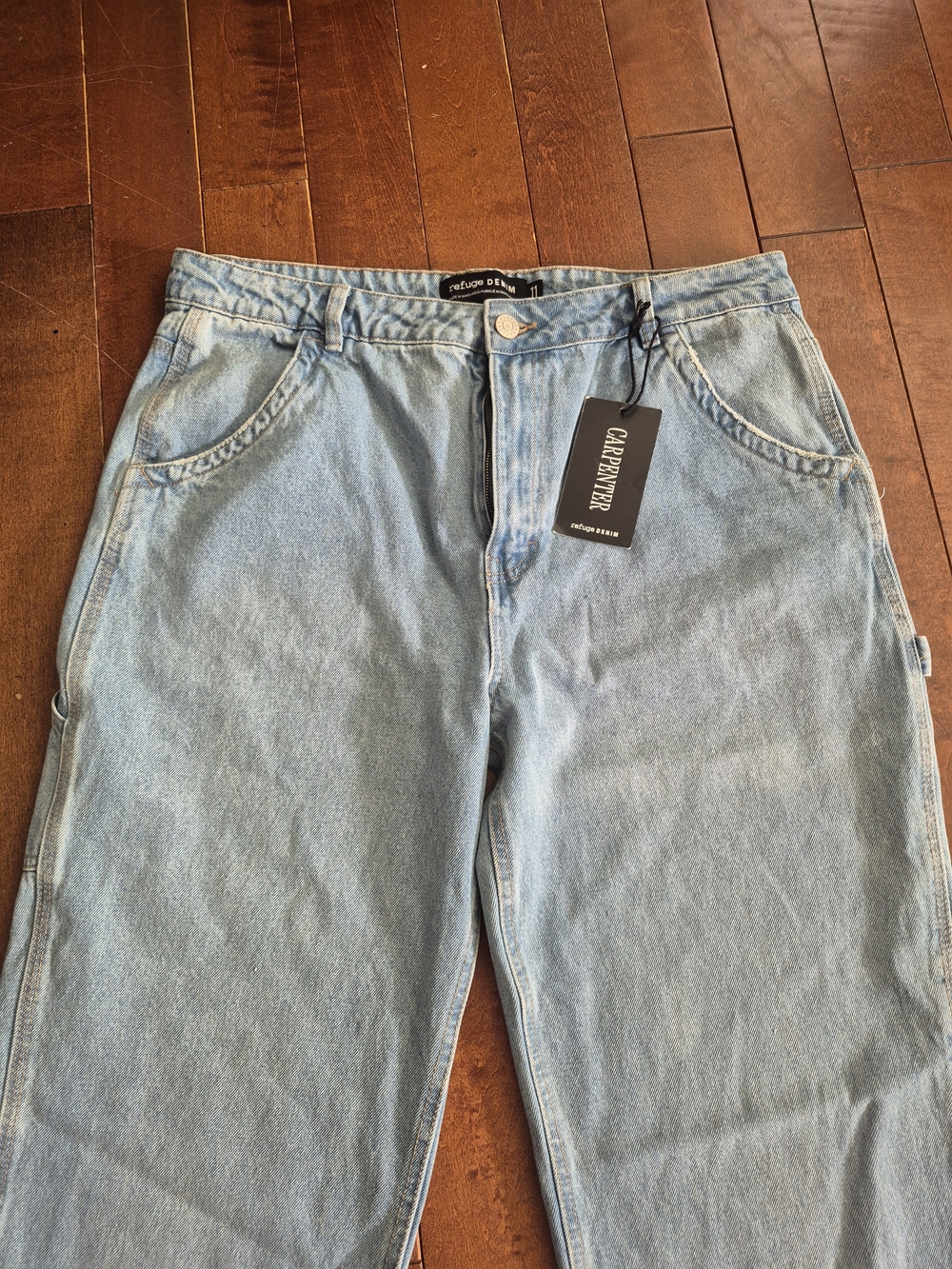 Refuge  DENIM  SIZE 11 Light Blue Wide-Leg Women's Jeans - Picture 7 of 11